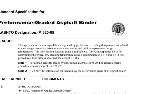 AASHTO M320-05 pdf free download