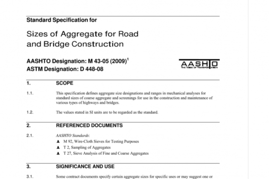 AASHTO M43-05  pdf free download