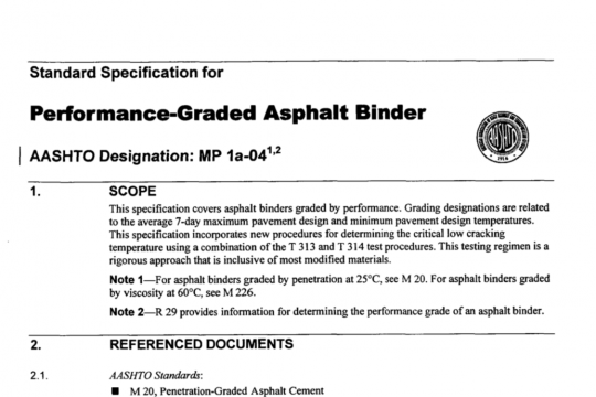 AASHTO MP 1A-04 pdf free download