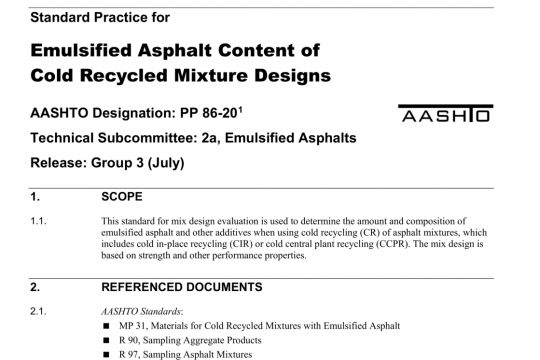 AASHTO PP 86-20 pdf free download