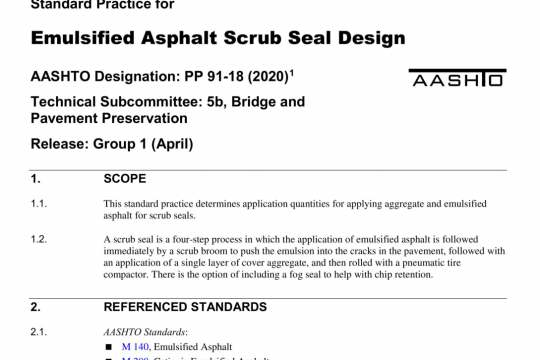 AASHTO PP 91-18 pdf free download