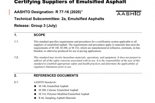 AASHTO R 77-16 pdf free download