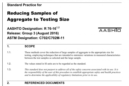 AASHTO R76 pdf free download