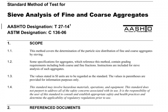 AASHTO T 27-14 pdf free download