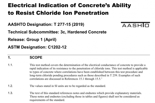 AASHTO T 277-15 pdf free download