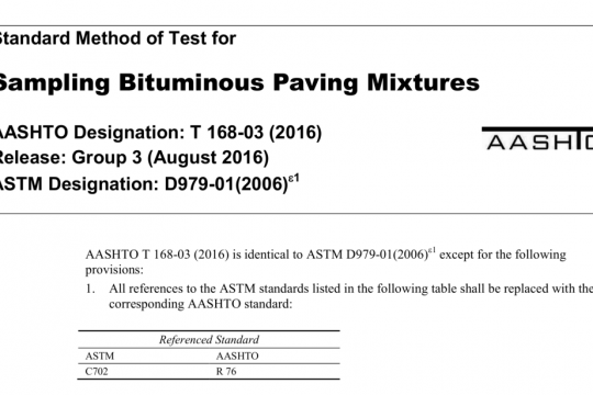 AASHTO T168-16  pdf free download