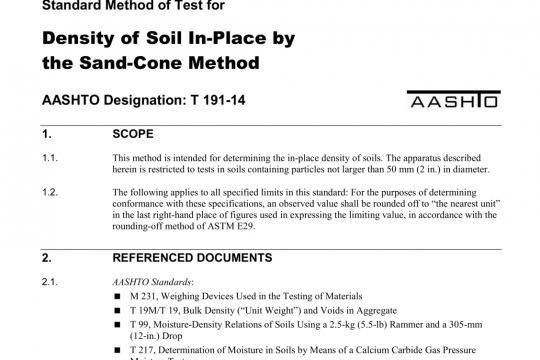 AASHTO T191-14 pdf free download