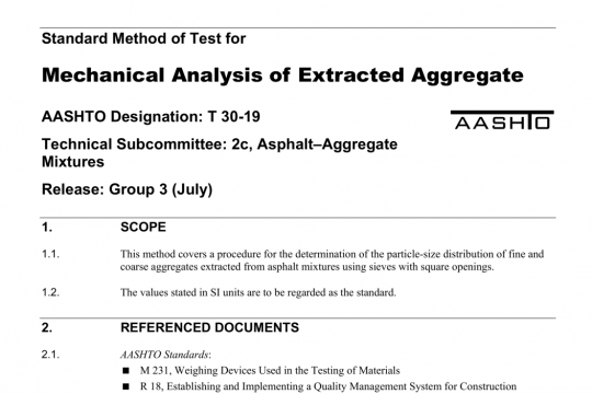 AASHTO T30-19 pdf free download