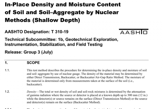 AASHTO T310-19 pdf free download