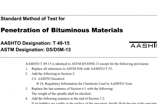 AASHTO T49-15 pdf free download