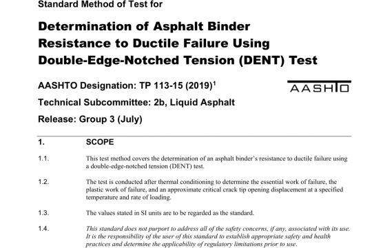 AASHTO TP 113-15 pdf free download